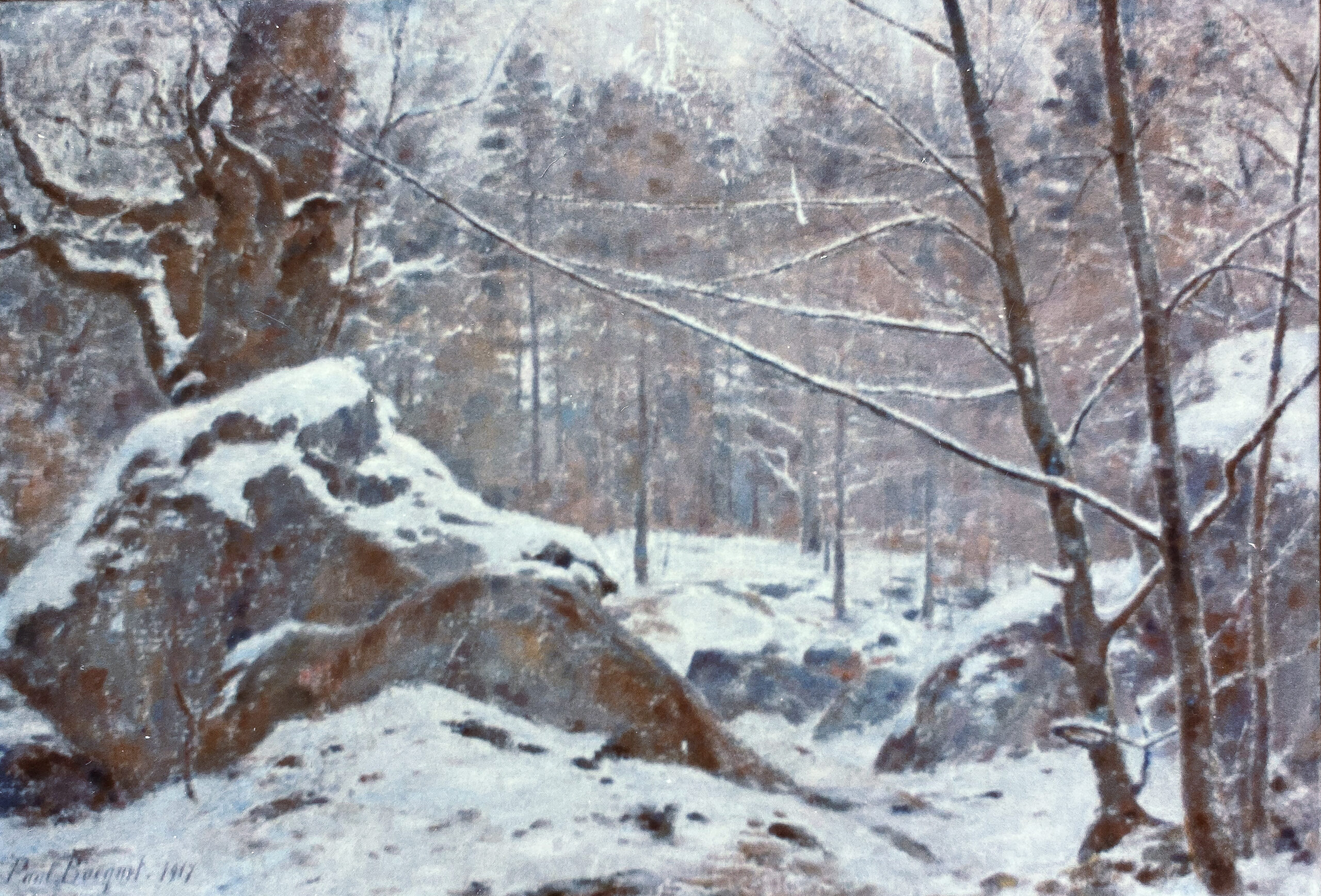 Forêt de Fontainebleau en hiver Forêt de Fontainebleau en hiver, 1917 (Huile sur toile)