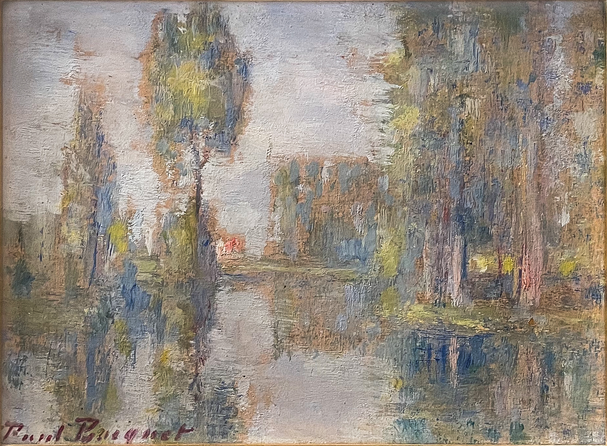 Maison au bord de la Vesle Maison au bord de la Vesle, Huile sur toile