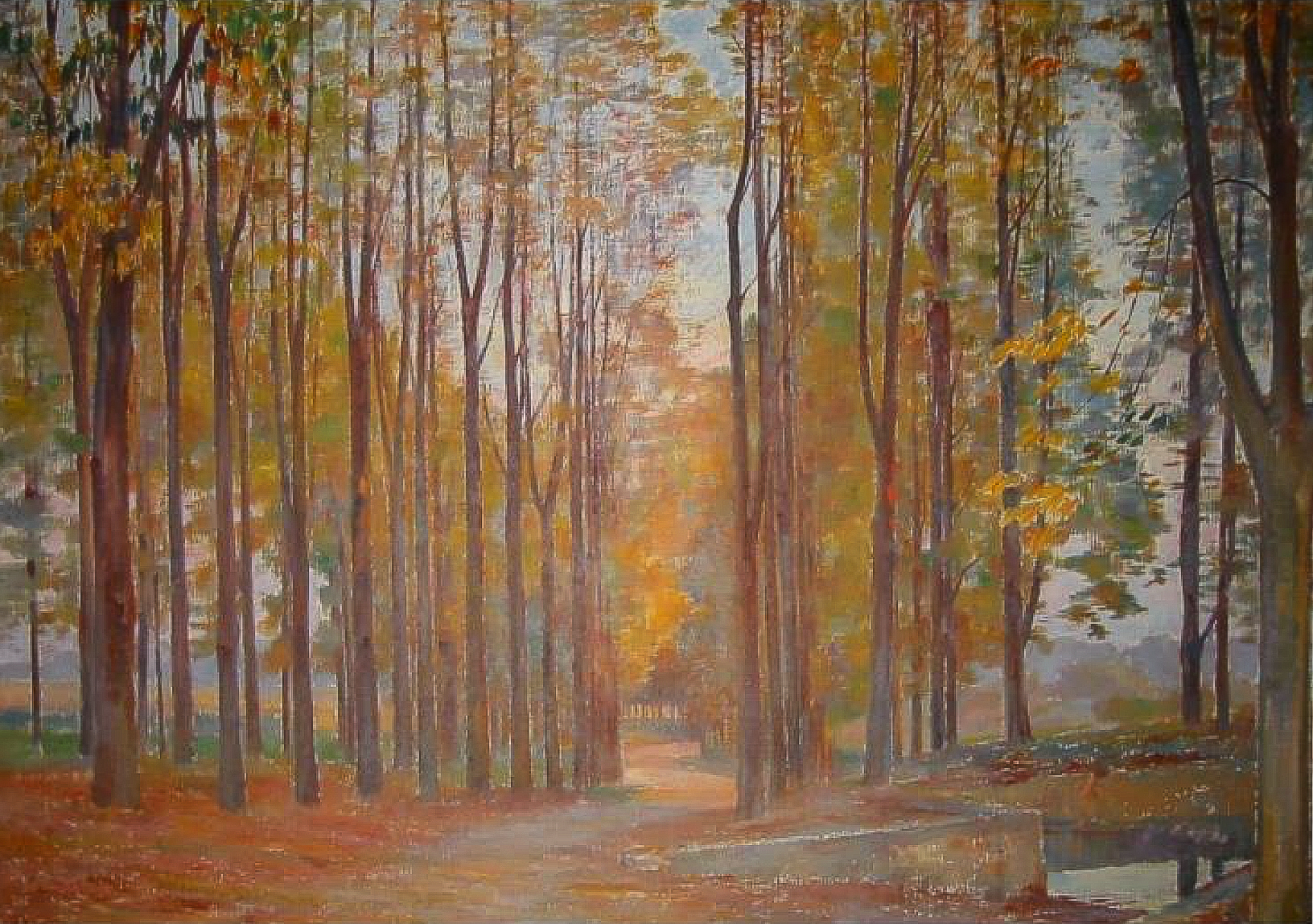 Allée en forêt de Fontainebleau en automne