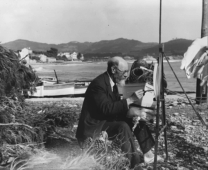 Paul peint sur la plage des Lecques Paul peint sur la plage des Lecques