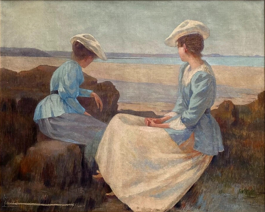 Bretagne_Conversation sur la plage (Huile sur toile, 81 x 100 cm) Bretagne_Conversation sur la plage (Huile sur toile, 81 x 100 cm)