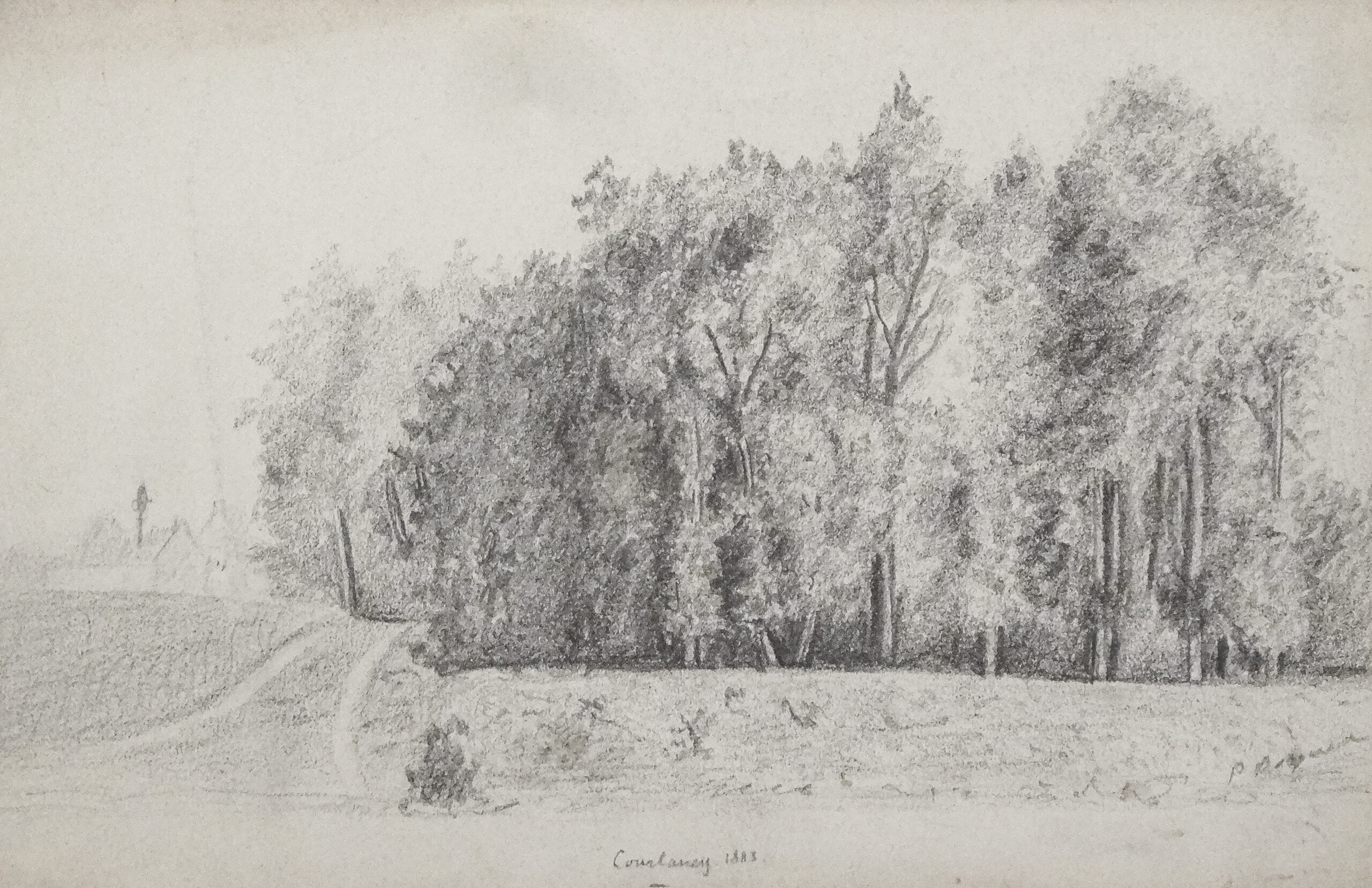 Courlancy, 1883 (Croquis au crayon)