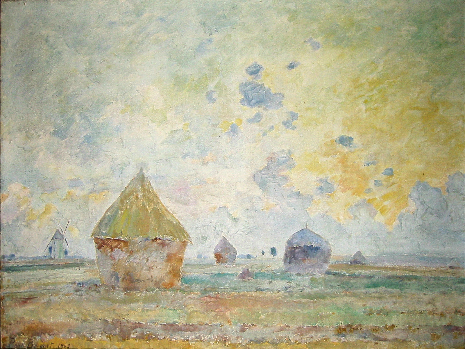 Le moulin et les meules de Togny-aux-Boeufs, 1909 Le moulin et les meules de Togny-aux-Boeufs, 1909 (Huile sur toile)