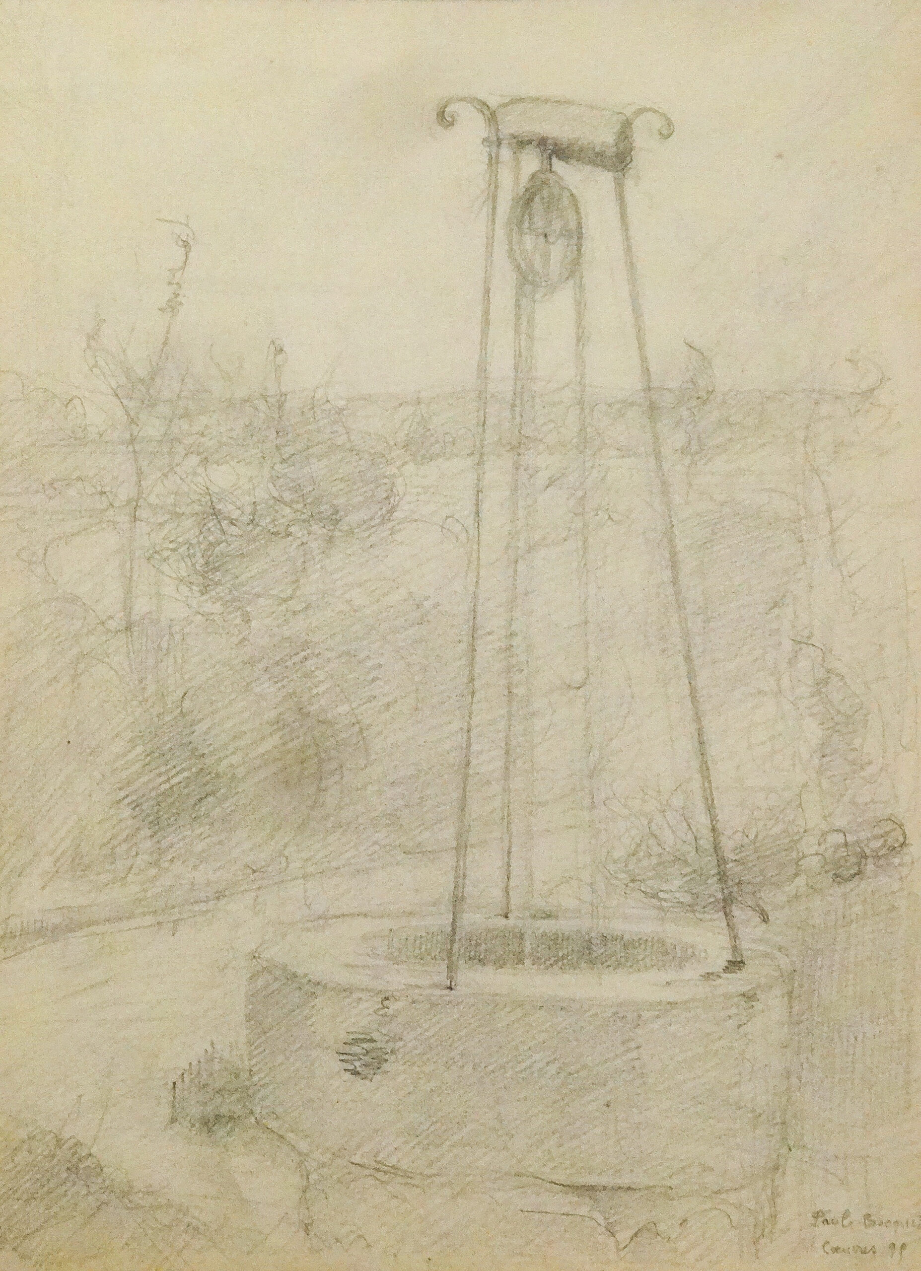 Le puit de Cœuvres , 1899 (Croquis au crayon) Le puit de Cœuvres , 1899 (Croquis au crayon)