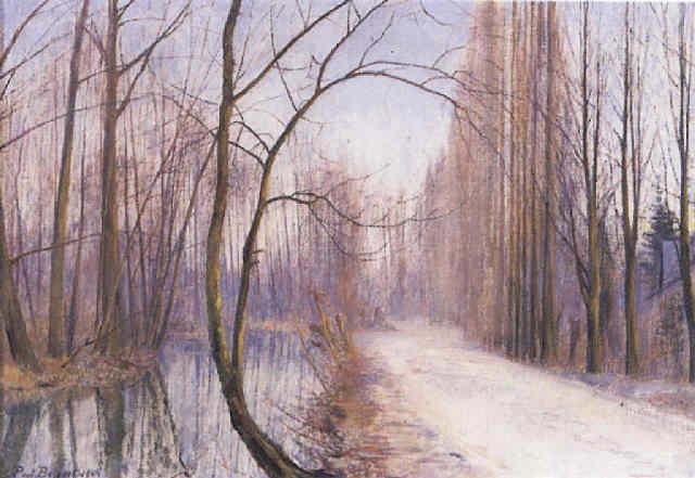 IMG_7080 Forêt de Fontainebleau en hiver, 1917 (Huile sur toile)