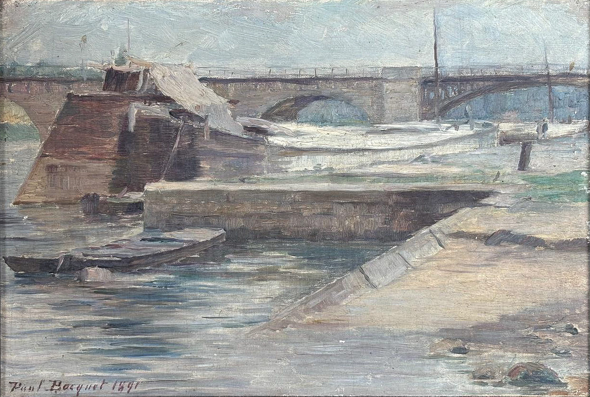Le pont sur la Seine à Valvins, 1931 (Huile sur toile) Le pont sur la Seine à Valvins, 1931 (Huile sur toile)