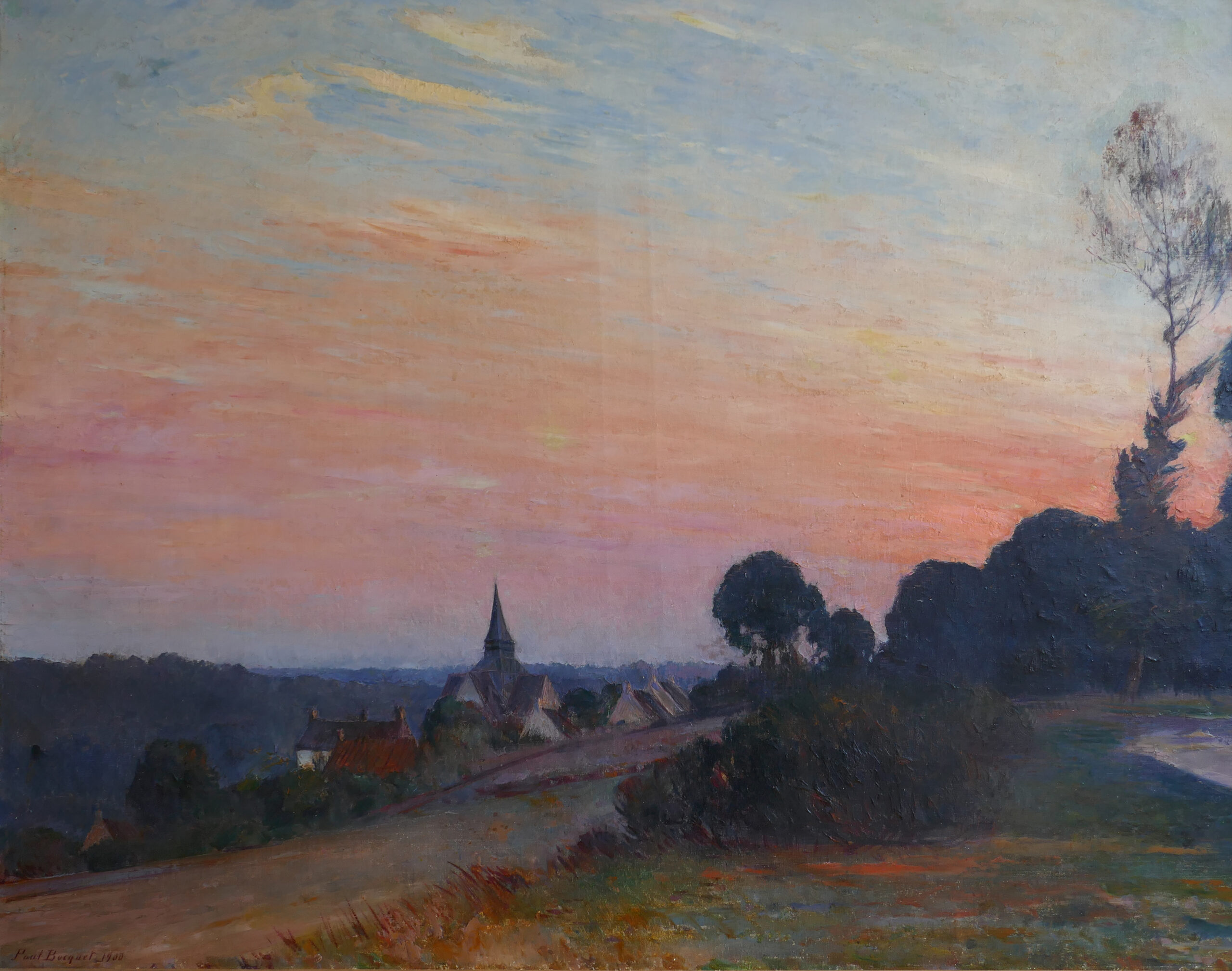 Coucher de Soleil, 1900 (Huile sur toile, 80 x 100 cm) Brume matinale à Cœuvres, 1934 (Huile sur toile, 54,2 x 73,1 cm)