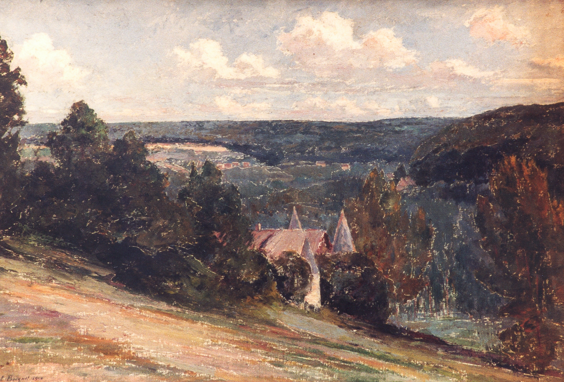 Soissonnais_Saint-Pierre-Aigle_Les tourelles de Saint-Pierre-Aigle, 1900 (Huile sur toile) Cœuvres, 1931 (Huile sur toile, 33 x 24 cm)