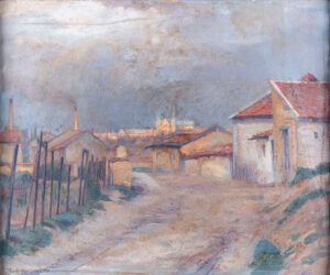 Temps d'orage près de Courlancy, 1901 ou 1941 (Huile sur toile, 46,3 x 55,2 cm)