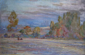 Vue de Reims du coté du bois d'amour, 1929 (Huile sur toile)