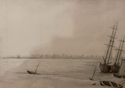 Dessin du Crotoy, 1886 (Croquis au fusain, 29 x 23 cm)