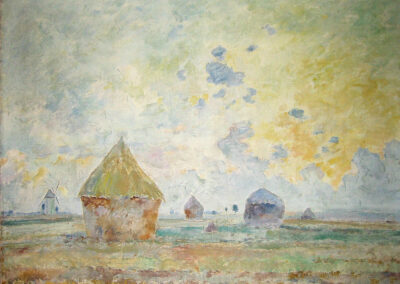 Le moulin et les meules de Togny-aux-Boeufs, 1909 (Huile sur toile)
