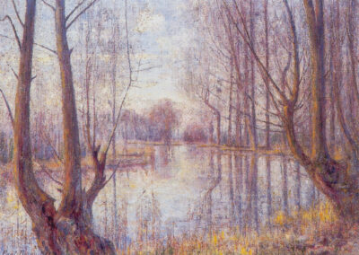 Bords de Vesle en hiver, 1934 (Huile sur toile, 60 x 81 cm)