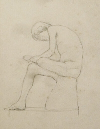 Etude de nu, 1888 (Croquis au crayon)