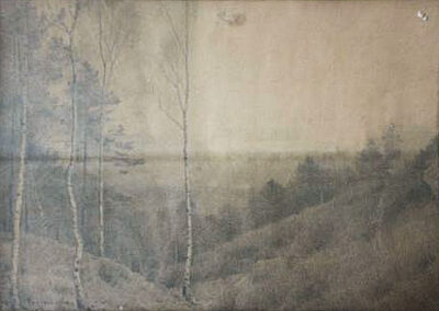 Fontainebleau (Croquis à la mine de plomb, 21 x 28 cm)