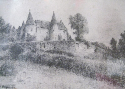 Les tourelles de Saint-Pierre-Aigle, 1913 (Croquis au crayon)