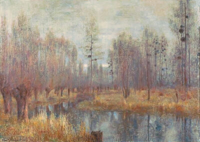 Bords de Vesle, 1922 (Huile sur toile, 54 x 73 cm)