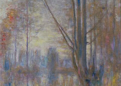 Bords de Vesle, vers 1930 (Huile sur toile, 38 x 46 cm)