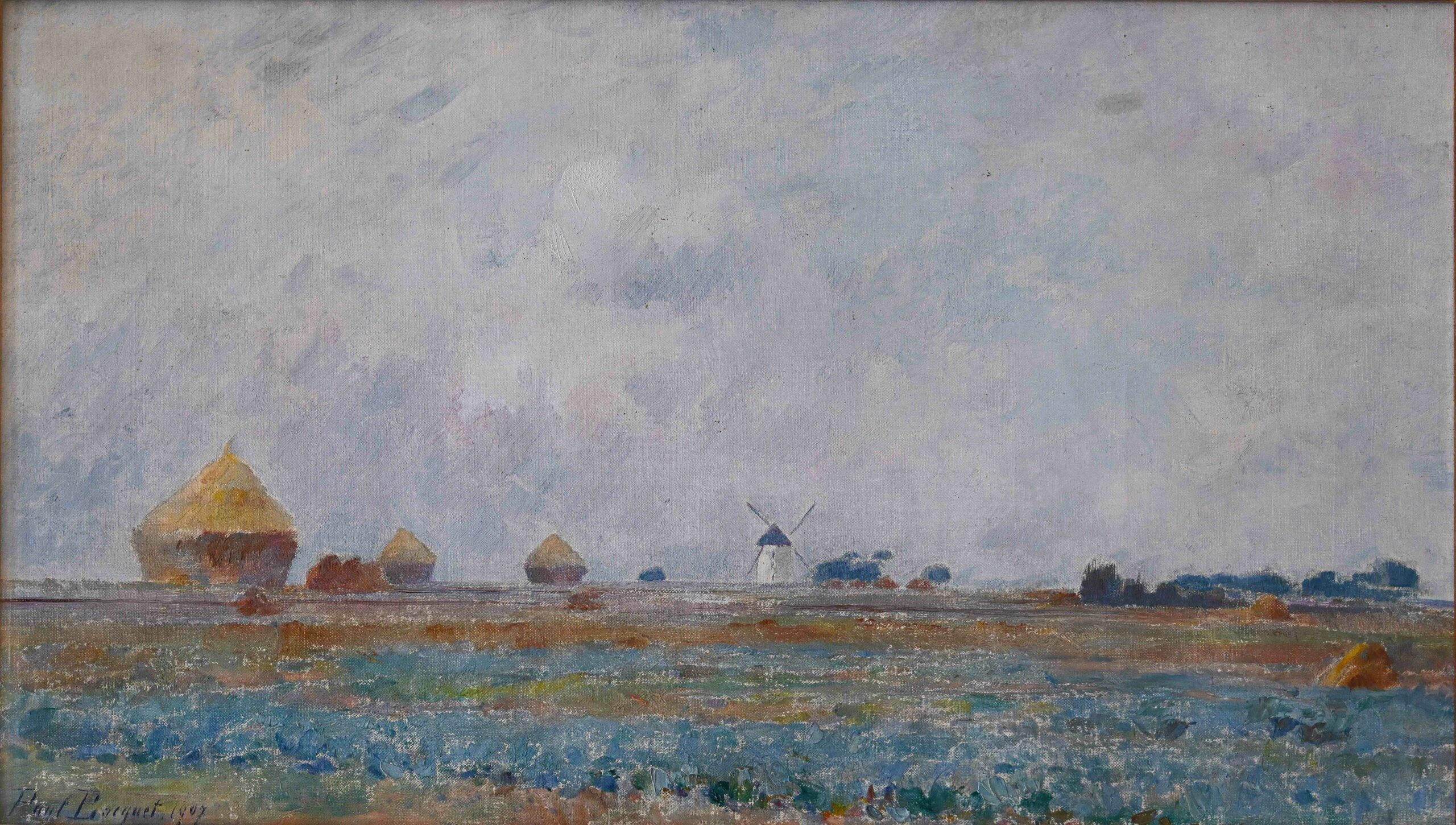 Le moulin et les meules de Togny-aux-Boeufs, 1907 (Huile sur toile) Le moulin et les meules de Togny-aux-Boeufs, 1907 (Huile sur toile)