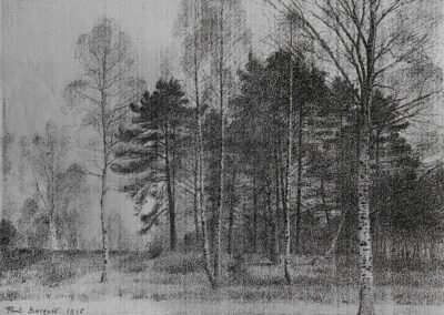 Fontainebleau, 1916 (Croquis au crayon)