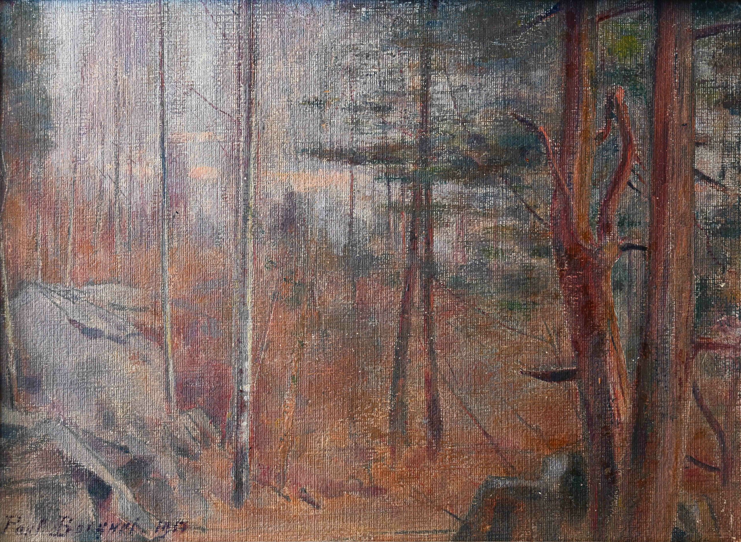 Fontainebleau en automne, 1917 (Huile sur toile) Forêt de Fontainebleau, 1917 (Huile sur toile)