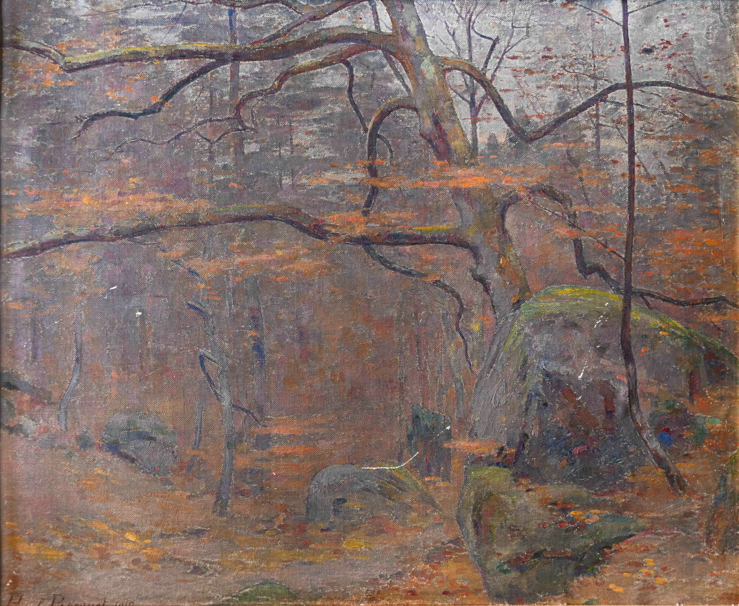 Fontainebleau en automne, 1918 (Huile sur toile, 39 x 32 cm) Fontainebleau en automne, 1918 (Huile sur toile, 39 x 32 cm)