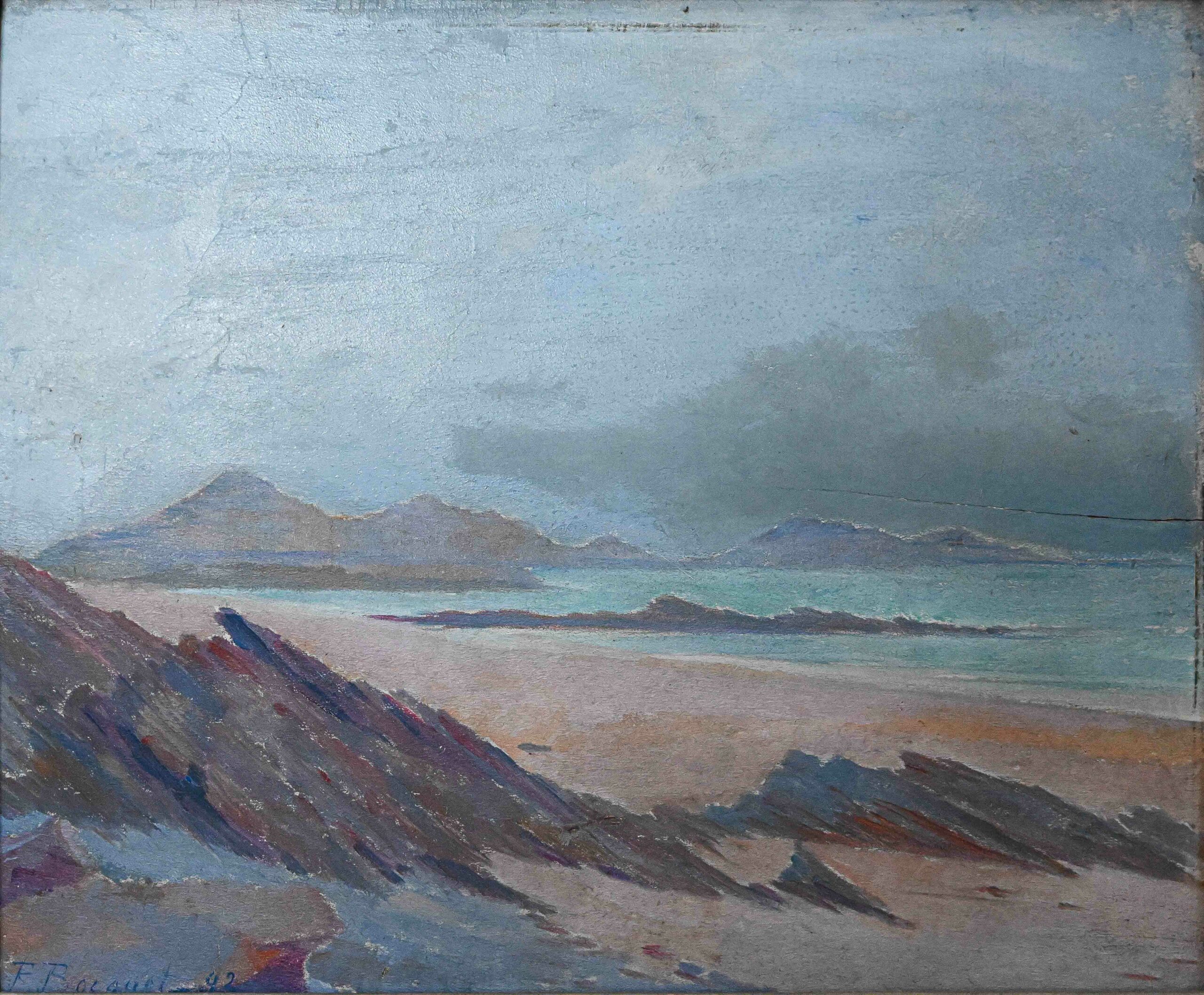 Les rochers, 1892 (Huile sur bois) Les rochers, 1892 (Huile sur bois)