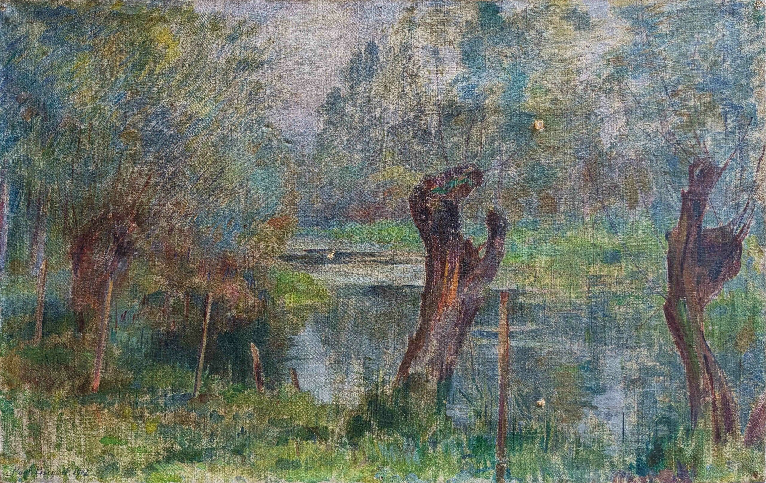 Bord de Vesle aux saules, Jonchery, 1902 (Huile sur toile, 35 x 55 cm) Bord de Vesle aux saules, Jonchery, 1902 (Huile sur toile, 35 x 55 cm)
