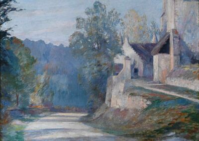 Le tournant de la route de Saint Pierre-Aigle, 1900 (Huile sur toile)