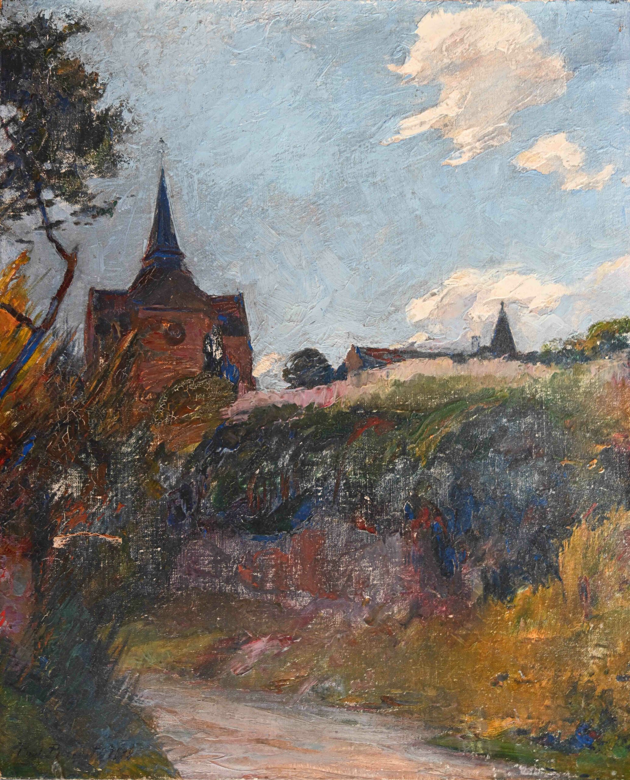 Le Clocher de Saint-Pierre-Aigle et la tourelle du château, 1898 (Huile sur toile) Le Clocher de Saint-Pierre-Aigle et la tourelle du château, 1898 (Huile sur toile)