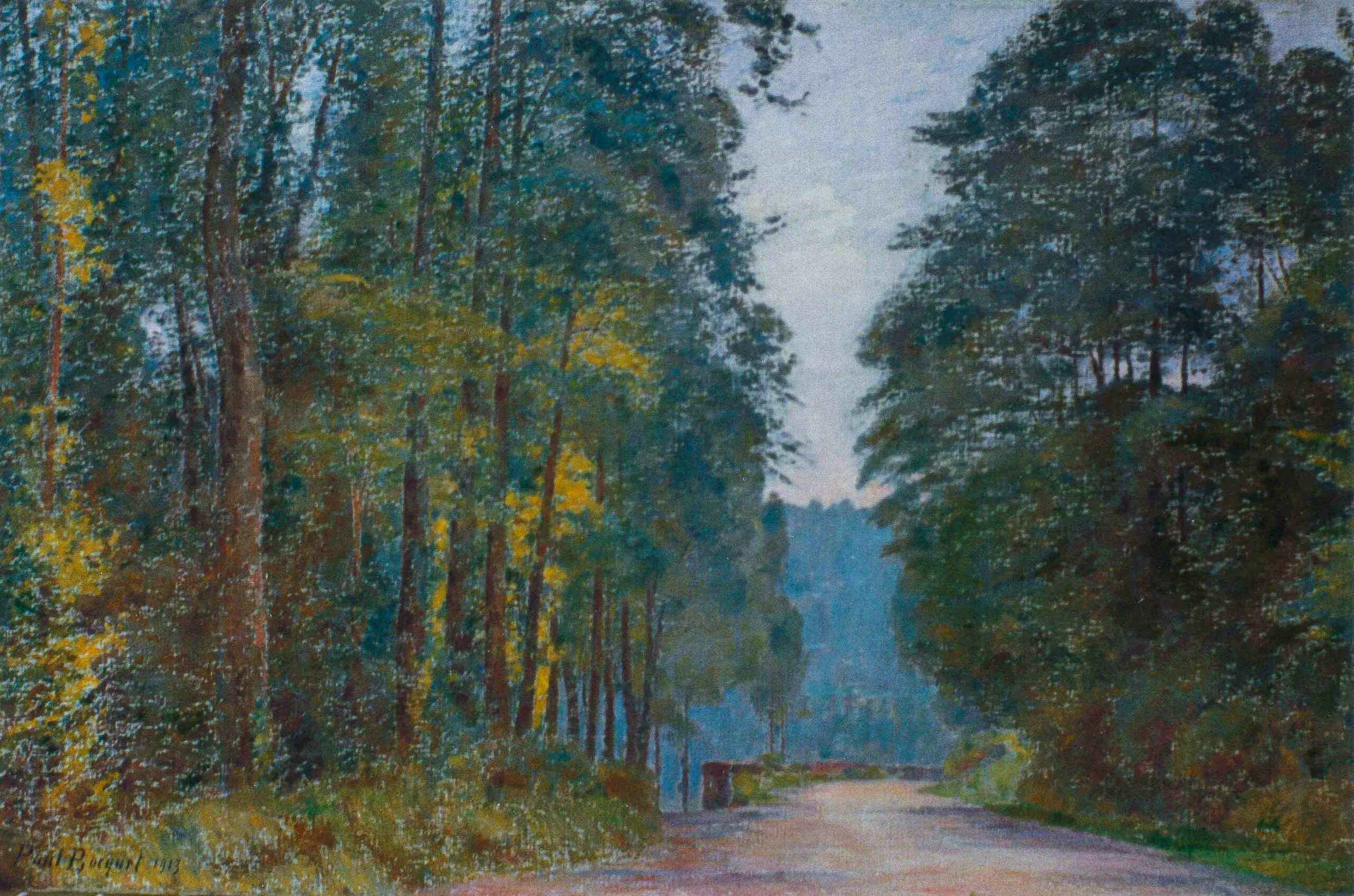 ScreTournant de route à Saint-Pierre-Aigle en été, 1913 (Huile sur toile)enshot Tournant de route à Saint-Pierre-Aigle en été, 1913 (Huile sur toile)