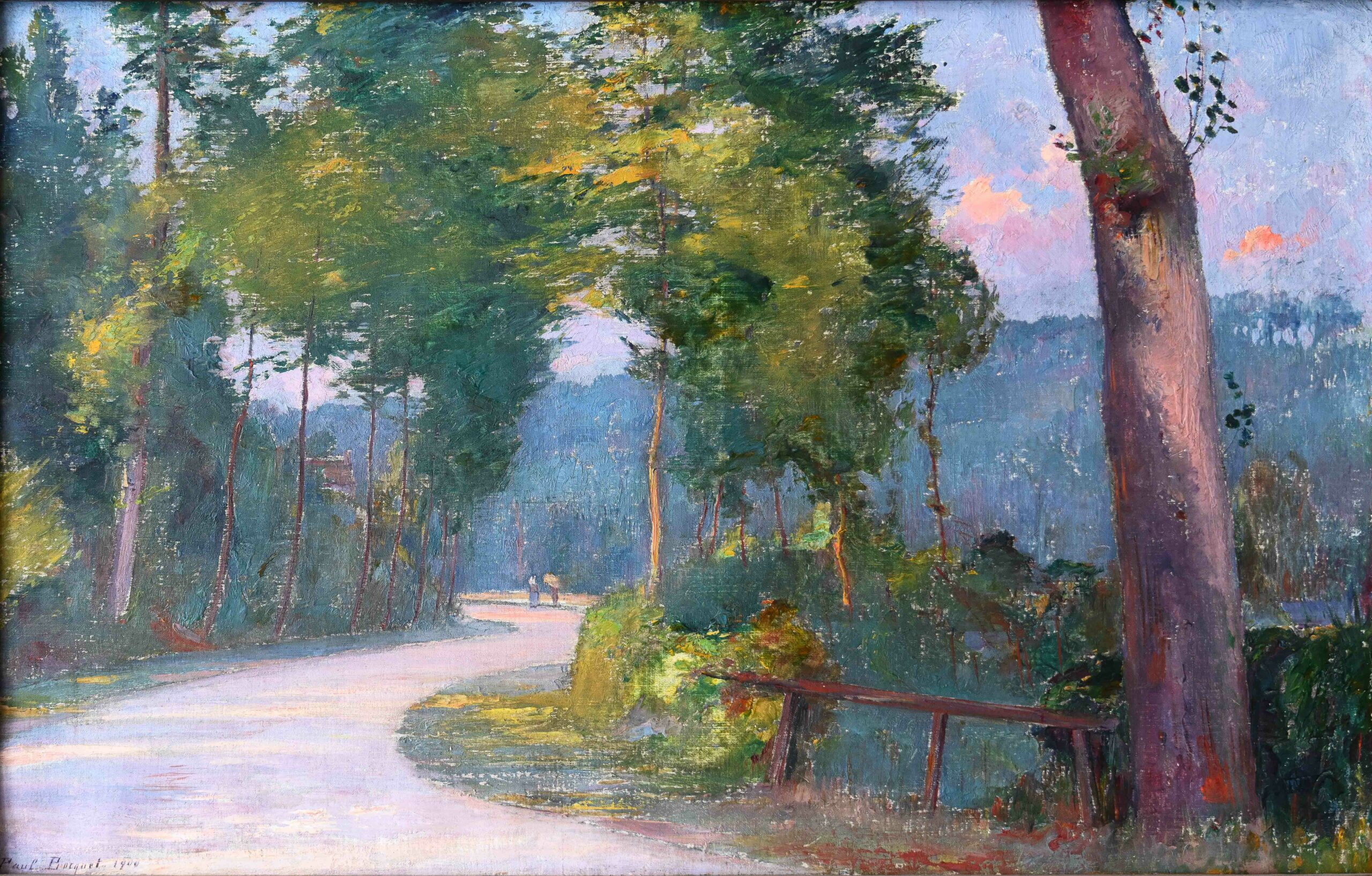 Tournant de route en Soissonnais, 1900 (Huile sur toile, 55 x 35 cm)