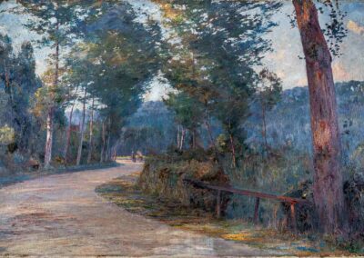 Tournant de la route en Soissonnais, 1900 (Huile sur toile, 89,5 x 150,5 cm)